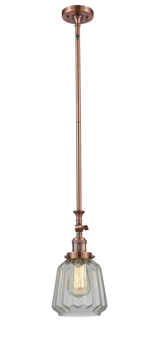 Innovations - 206-AC-G142 - One Light Mini Pendant - Franklin Restoration - Antique Copper