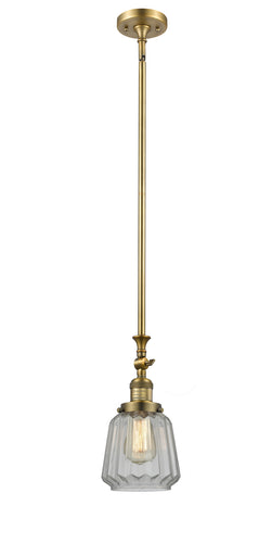 Franklin Restoration One Light Mini Pendant Brushed Brass