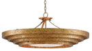 Currey and Company - 9000-0187 - Three Light Chandelier - Bunny Williams - Gold Leaf