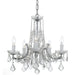 Crystorama - 4576-CH-CL-MWP - Five Light Chandelier - Traditional Crystal - Polished Chrome