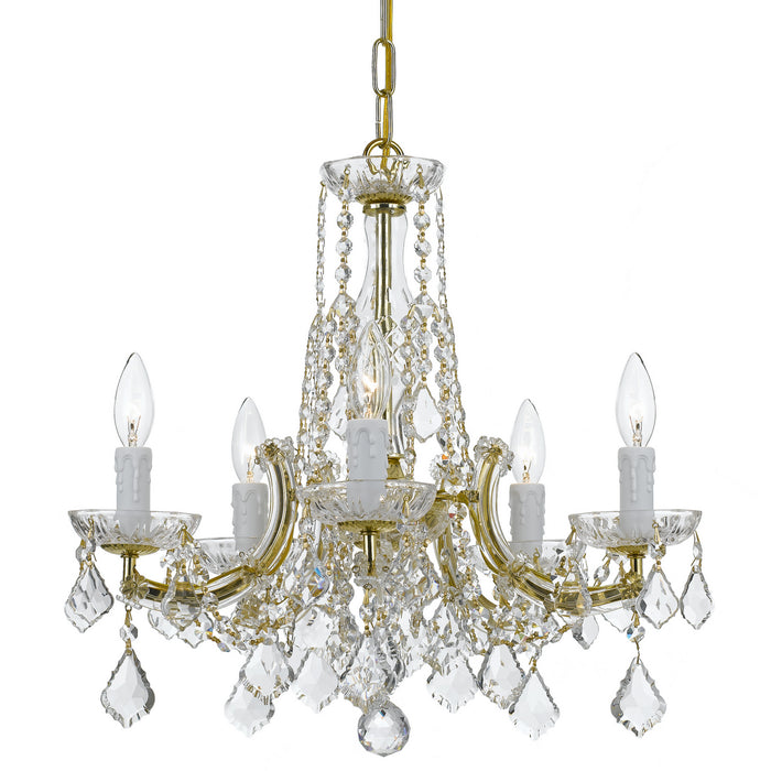 Crystorama - 4576-GD-CL-MWP - Five Light Chandelier - Traditional Crystal - Gold
