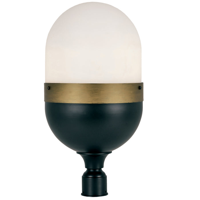 Crystorama - CAP-8509-MK-TG - Three Light Outdoor Lantern Post - Capsule - Matte Black