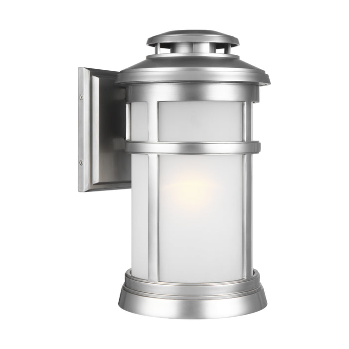 Generation Lighting - OL14302PBS - One Light Outdoor Wall Lantern - Newport - Painted Brushed Steel