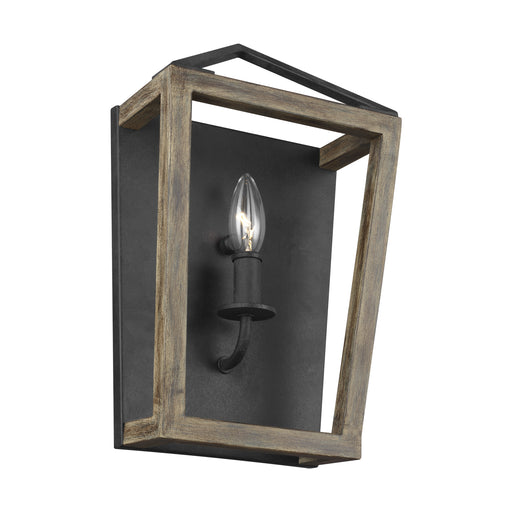 Generation Lighting - WB1877WOW/AF - One Light Wall Sconce - Gannet - Weathered Oak Wood / Antique Forged Iron