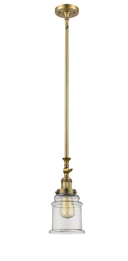 Franklin Restoration One Light Mini Pendant Brushed Brass