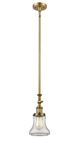 Franklin Restoration One Light Mini Pendant Brushed Brass