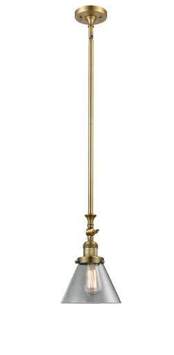 Franklin Restoration One Light Mini Pendant Brushed Brass