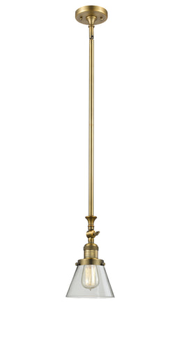 Franklin Restoration One Light Mini Pendant Brushed Brass
