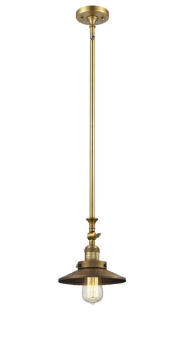 Franklin Restoration One Light Mini Pendant Brushed Brass