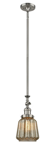 Franklin Restoration One Light Mini Pendant Brushed Satin Nickel