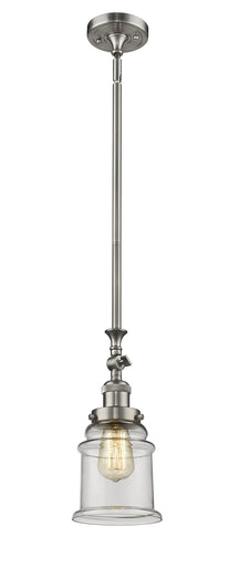 Franklin Restoration One Light Mini Pendant Brushed Satin Nickel