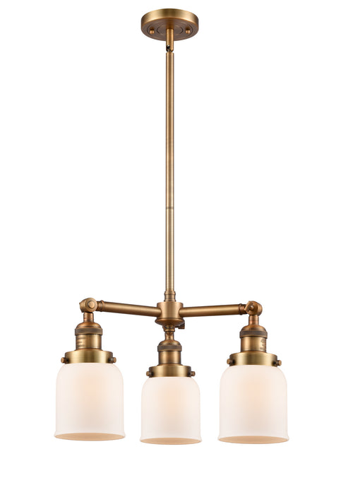 Innovations - 207-BB-G51 - Three Light Chandelier - Franklin Restoration - Brushed Brass