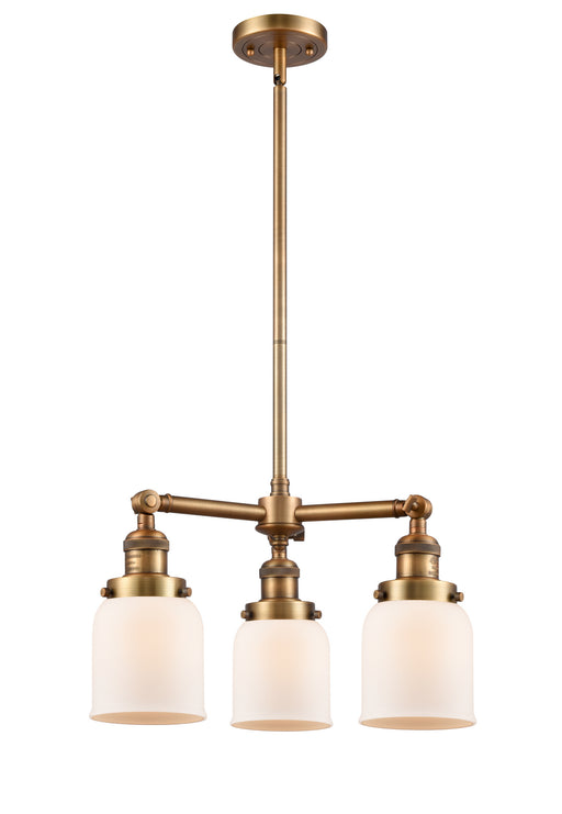 Innovations - 207-BB-G51 - Three Light Chandelier - Franklin Restoration - Brushed Brass