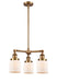 Innovations - 207-BB-G51 - Three Light Chandelier - Franklin Restoration - Brushed Brass