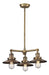 Innovations - 207-BB-M4 - Three Light Chandelier - Franklin Restoration - Brushed Brass