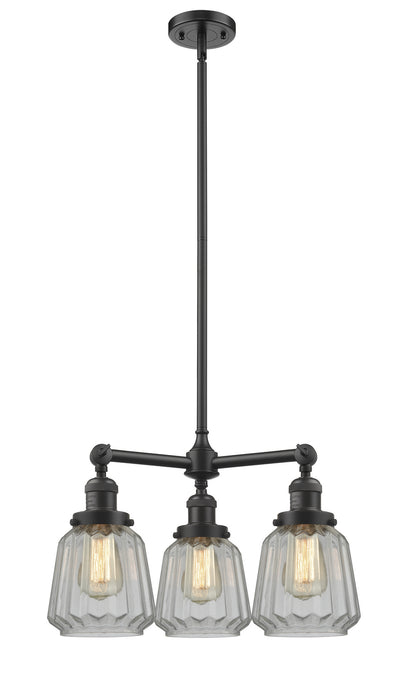 Innovations - 207-OB-G142 - Three Light Chandelier - Franklin Restoration - Oil Rubbed Bronze