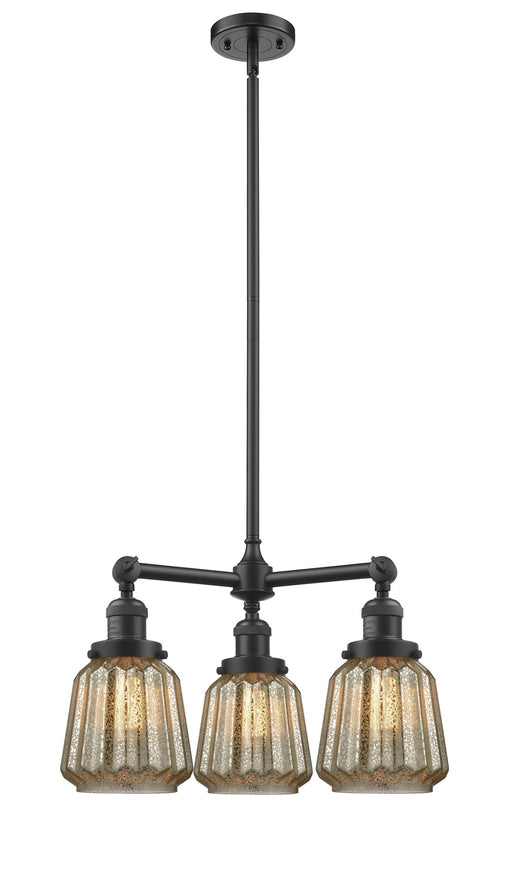 Innovations - 207-OB-G146 - Three Light Chandelier - Franklin Restoration - Oil Rubbed Bronze