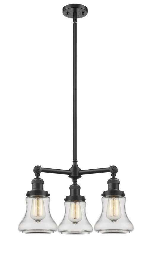Innovations - 207-OB-G192 - Three Light Chandelier - Franklin Restoration - Oil Rubbed Bronze