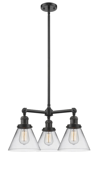 Innovations - 207-OB-G42 - Three Light Chandelier - Franklin Restoration - Oil Rubbed Bronze