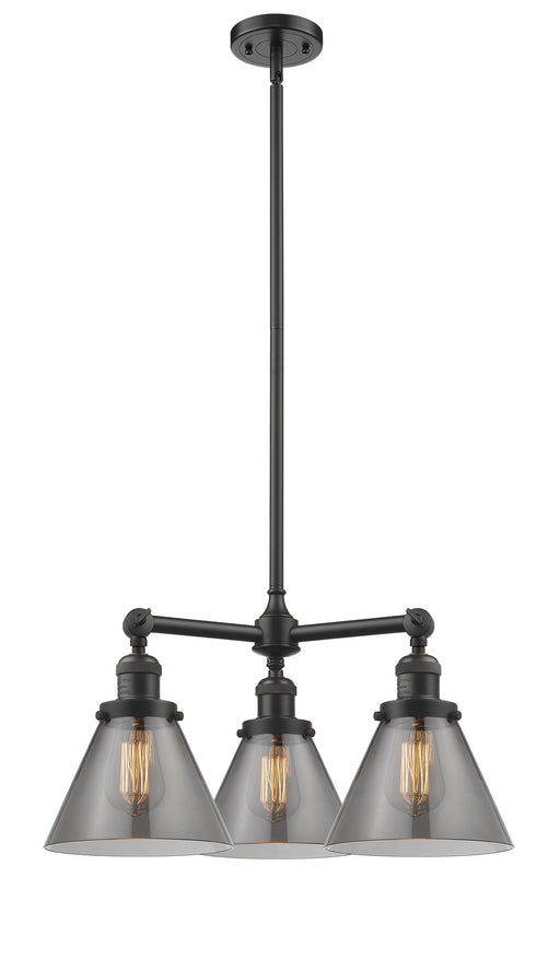 Innovations - 207-OB-G43 - Three Light Chandelier - Franklin Restoration - Oil Rubbed Bronze