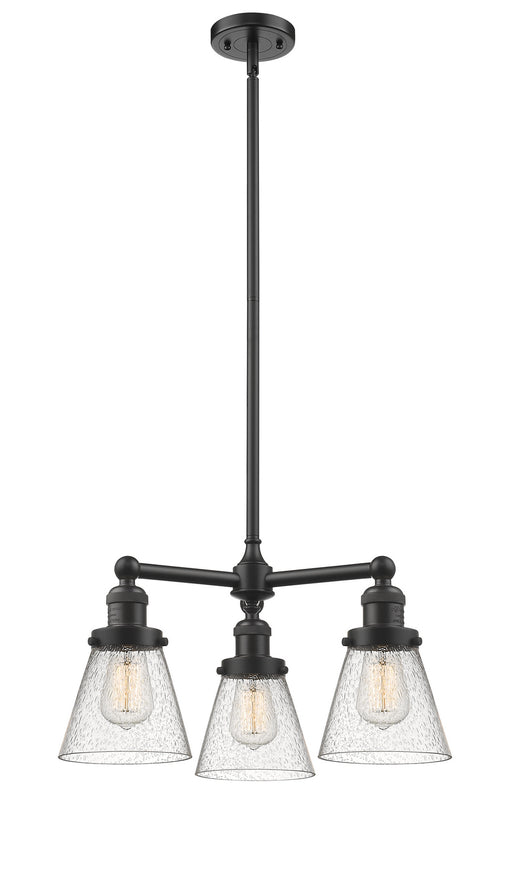 Innovations - 207-OB-G64 - Three Light Chandelier - Franklin Restoration - Oil Rubbed Bronze