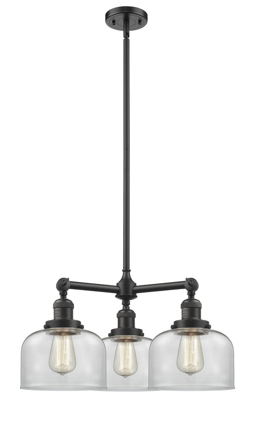 Innovations - 207-OB-G72 - Three Light Chandelier - Franklin Restoration - Oil Rubbed Bronze