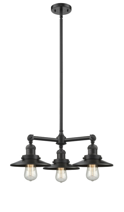 Innovations - 207-OB-M5 - Three Light Chandelier - Franklin Restoration - Oil Rubbed Bronze