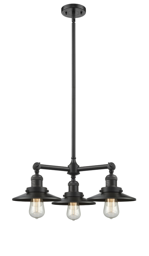 Innovations - 207-OB-M5 - Three Light Chandelier - Franklin Restoration - Oil Rubbed Bronze