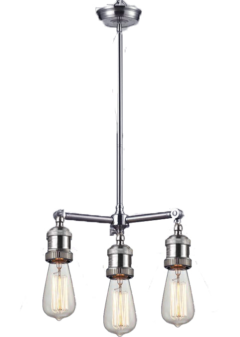 Innovations - 207-SN - Three Light Chandelier - Franklin Restoration - Brushed Satin Nickel