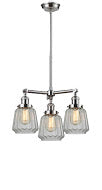 Innovations - 207-SN-G142 - Three Light Chandelier - Franklin Restoration - Brushed Satin Nickel