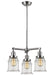 Innovations - 207-SN-G182 - Three Light Chandelier - Franklin Restoration - Brushed Satin Nickel