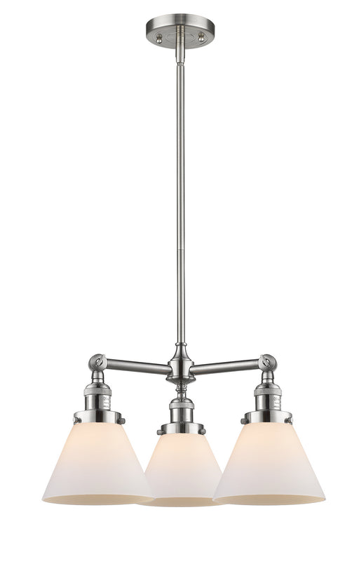 Innovations - 207-SN-G41 - Three Light Chandelier - Franklin Restoration - Brushed Satin Nickel