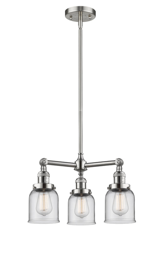 Innovations - 207-SN-G52 - Three Light Chandelier - Franklin Restoration - Brushed Satin Nickel