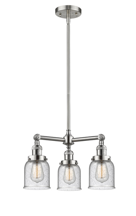 Innovations - 207-SN-G54 - Three Light Chandelier - Franklin Restoration - Brushed Satin Nickel