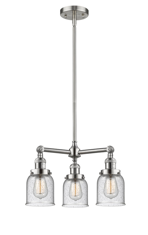 Innovations - 207-SN-G54 - Three Light Chandelier - Franklin Restoration - Brushed Satin Nickel