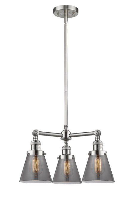 Innovations - 207-SN-G63 - Three Light Chandelier - Franklin Restoration - Brushed Satin Nickel