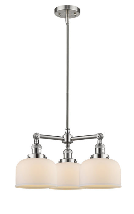 Innovations - 207-SN-G71 - Three Light Chandelier - Franklin Restoration - Brushed Satin Nickel