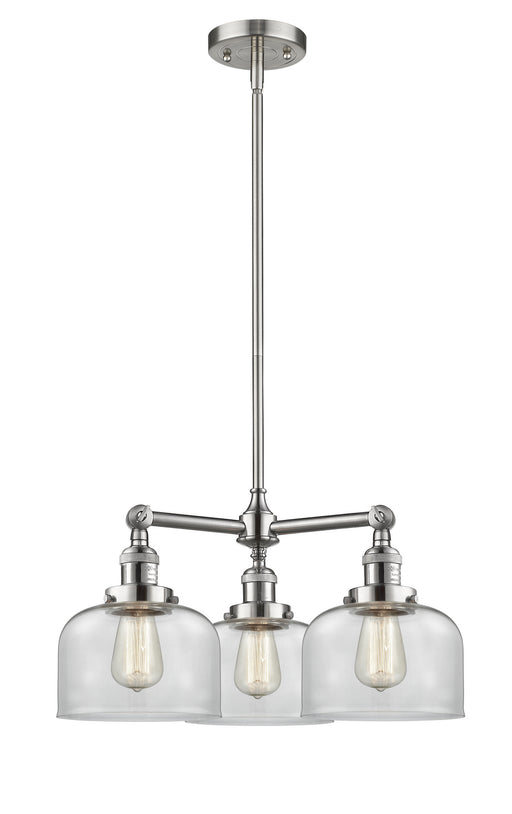 Innovations - 207-SN-G72 - Three Light Chandelier - Franklin Restoration - Brushed Satin Nickel