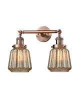 Innovations - 208-AC-G146 - Two Light Bath Vanity - Franklin Restoration - Antique Copper