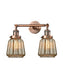 Innovations - 208-AC-G146 - Two Light Bath Vanity - Franklin Restoration - Antique Copper