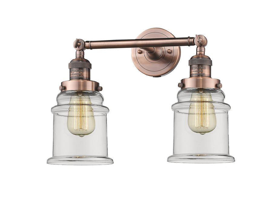 Innovations - 208-AC-G182 - Two Light Bath Vanity - Franklin Restoration - Antique Copper