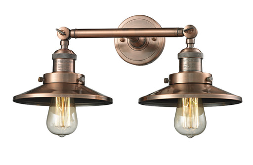 Innovations - 208-AC-M3 - Two Light Bath Vanity - Franklin Restoration - Antique Copper