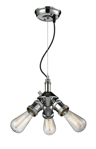 Franklin Restoration Three Light Island Pendant Polished Nickel