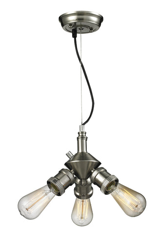 Franklin Restoration Three Light Island Pendant Brushed Satin Nickel