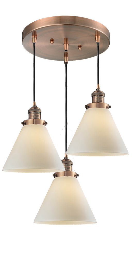 Innovations - 211/3-AC-G41 - Three Light Pendant - Franklin Restoration - Antique Copper