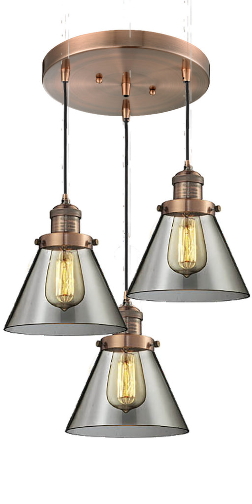 Innovations - 211/3-AC-G43 - Three Light Pendant - Franklin Restoration - Antique Copper
