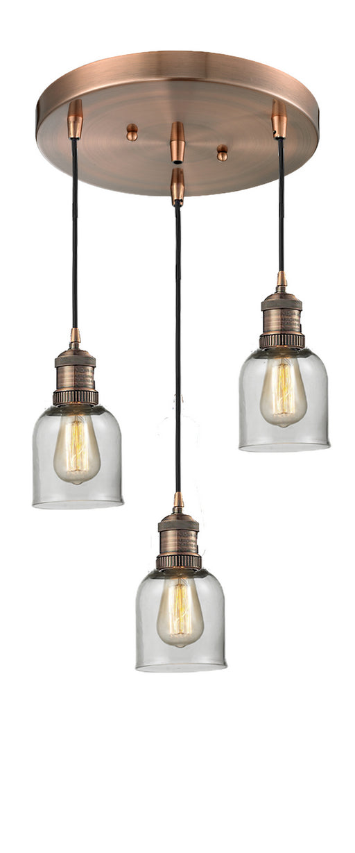 Innovations - 211/3-AC-G52 - Three Light Pendant - Franklin Restoration - Antique Copper