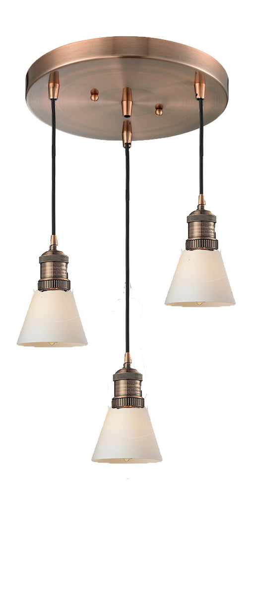 Innovations - 211/3-AC-G61 - Three Light Pendant - Franklin Restoration - Antique Copper