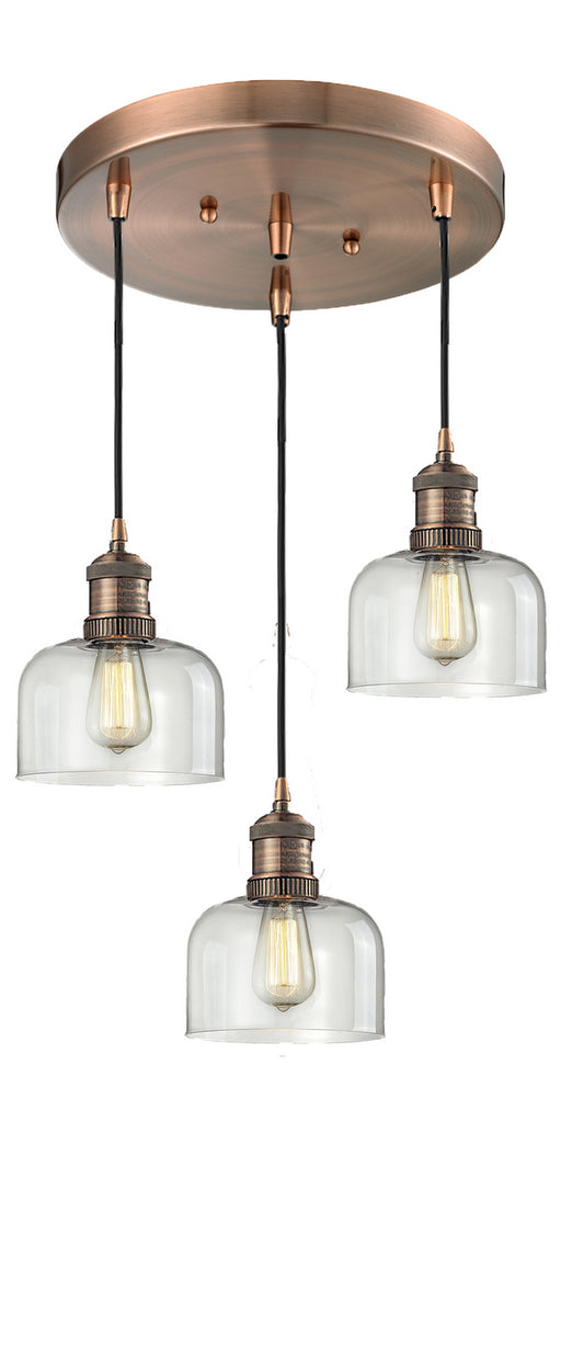 Innovations - 211/3-AC-G72 - Three Light Pendant - Franklin Restoration - Antique Copper