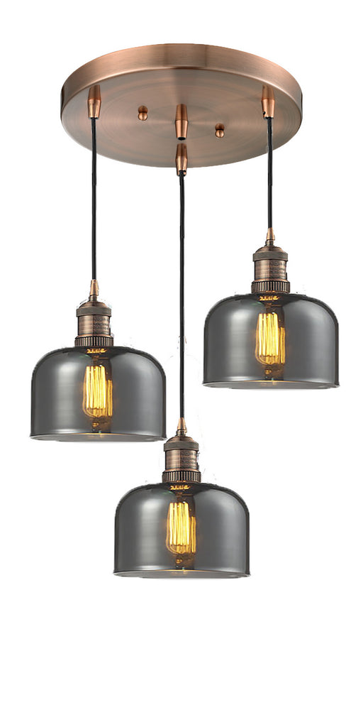 Innovations - 211/3-AC-G73 - Three Light Pendant - Franklin Restoration - Antique Copper